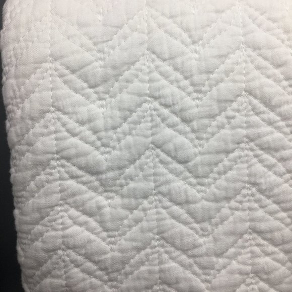 3pc J Joie Home White FULL/QUEEN Quilt Sham Bedding Set Cotton Cottage Farmhouse - Picture 2 of 6